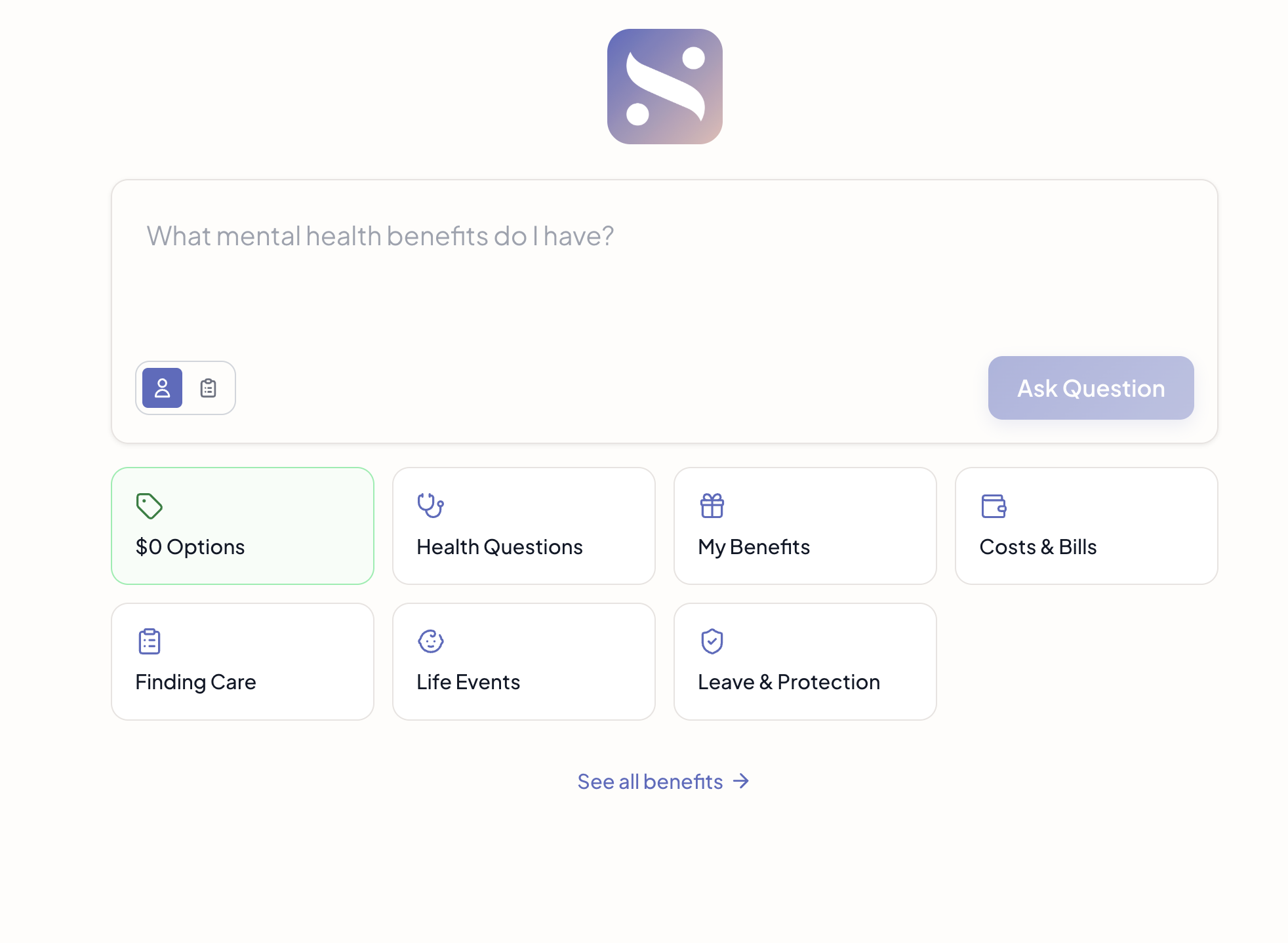 Benefits Companion conversational interface